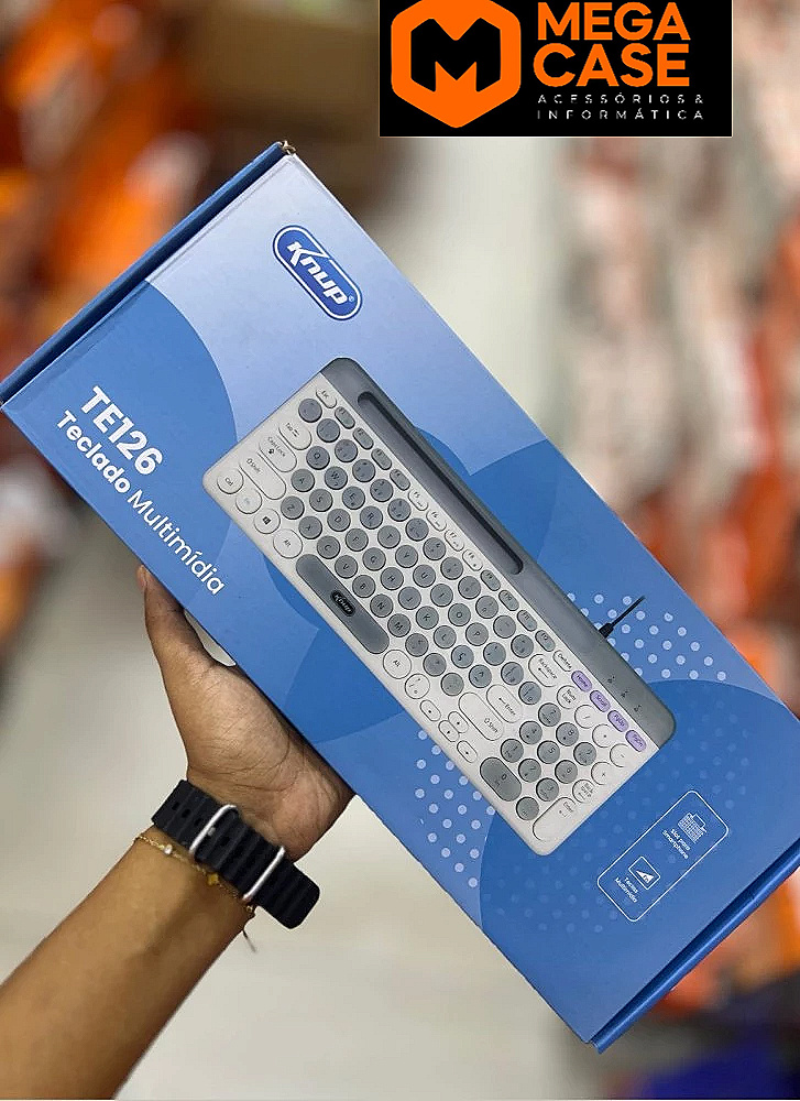 Teclado Multimídia Knup TE126 com Suporte