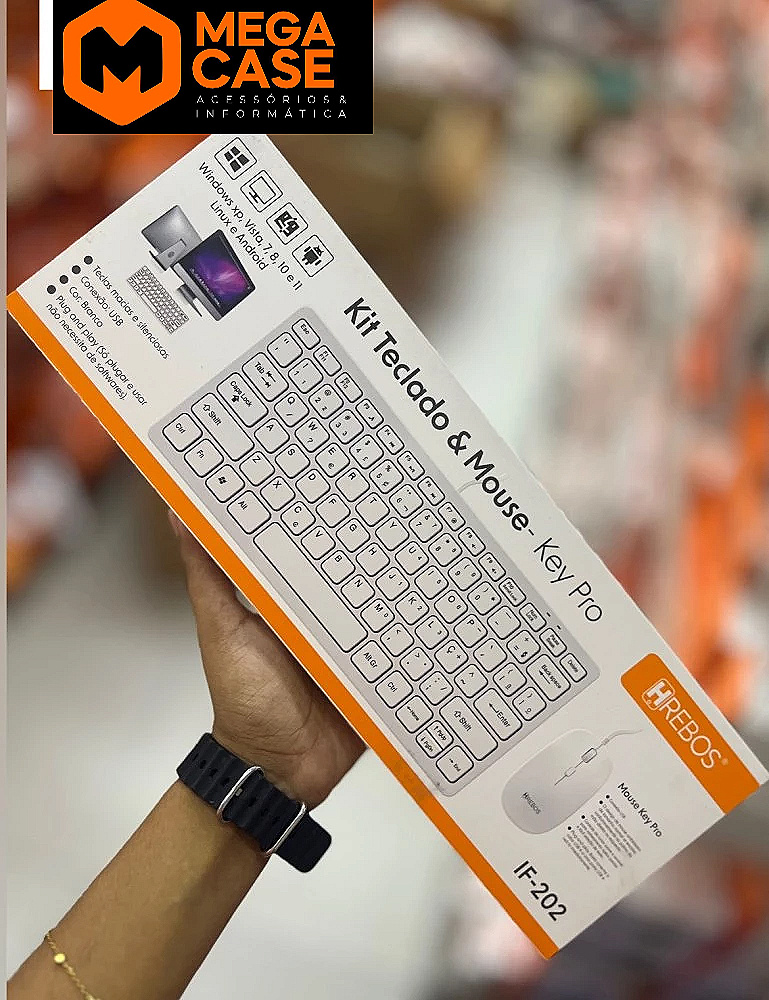 Kit Teclado e Mouse H'Rebos IF-202 USB