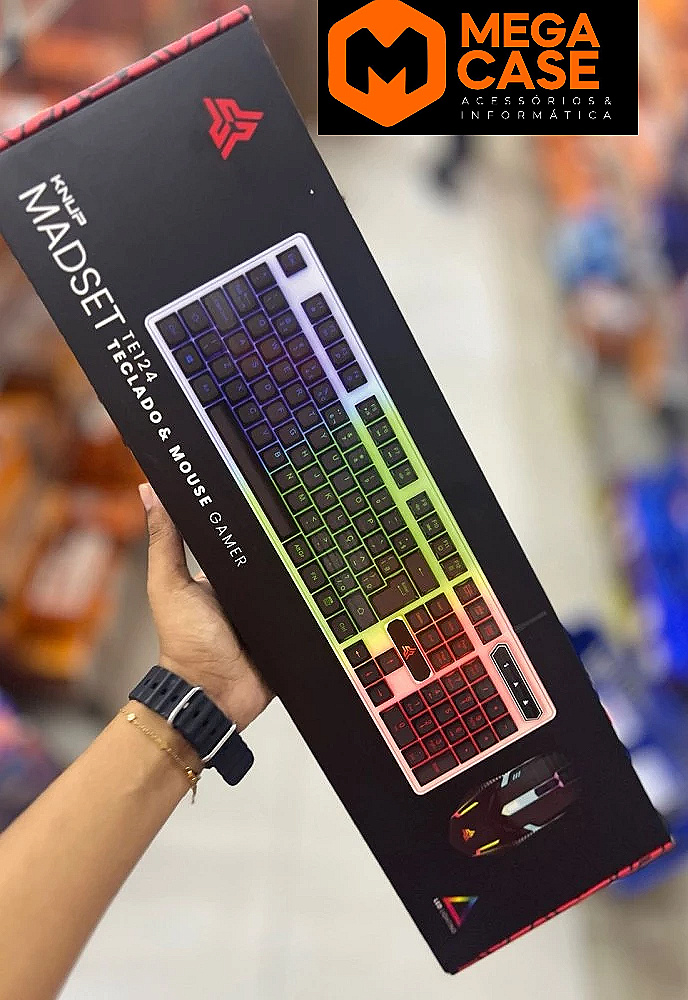 Kit Teclado e Mouse Gamer Knup Madset TE124