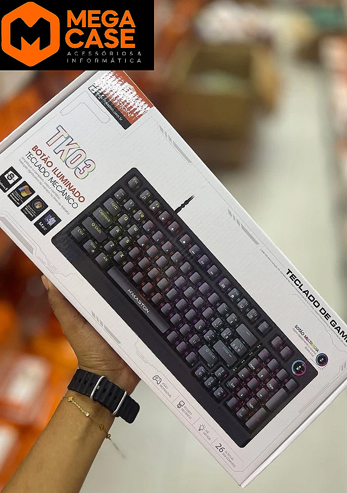 Teclado Mecânico Gamer H'maston TK03 RGB