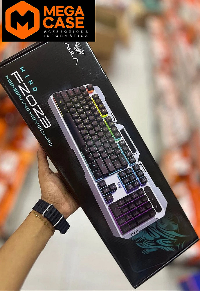 Teclado Gamer Aula F2023 Iluminado
