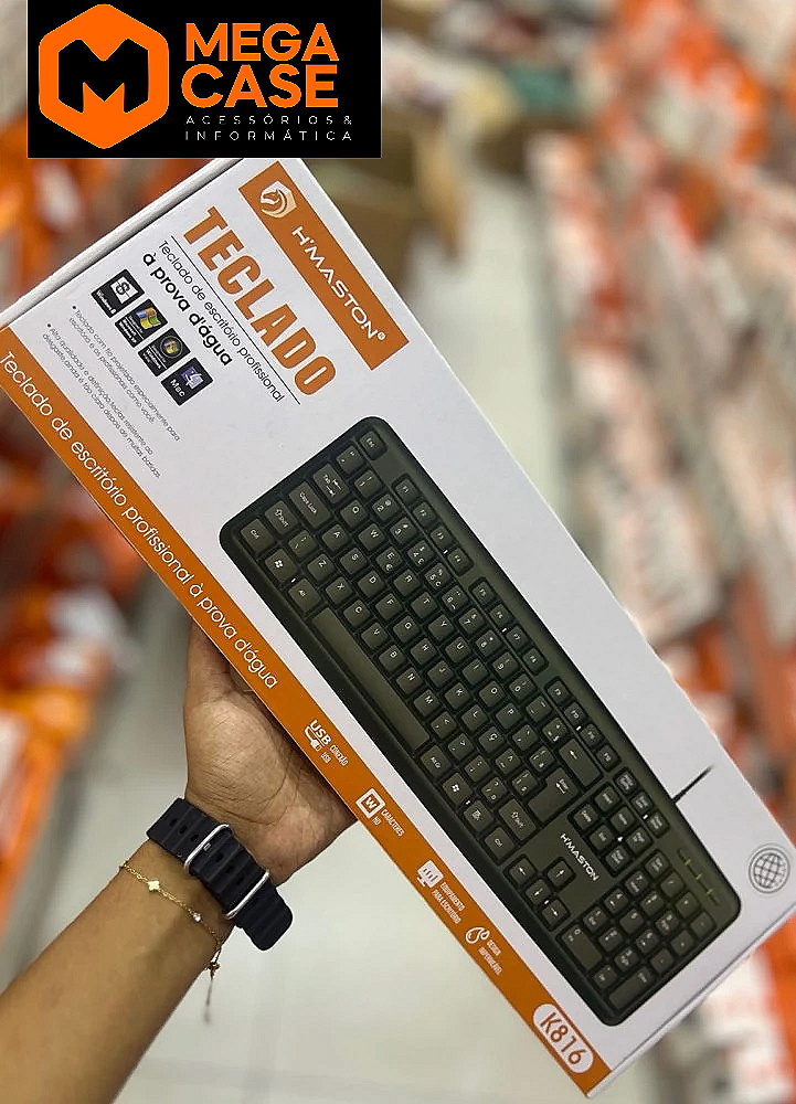 Teclado H'maston K816 USB à Prova d’água