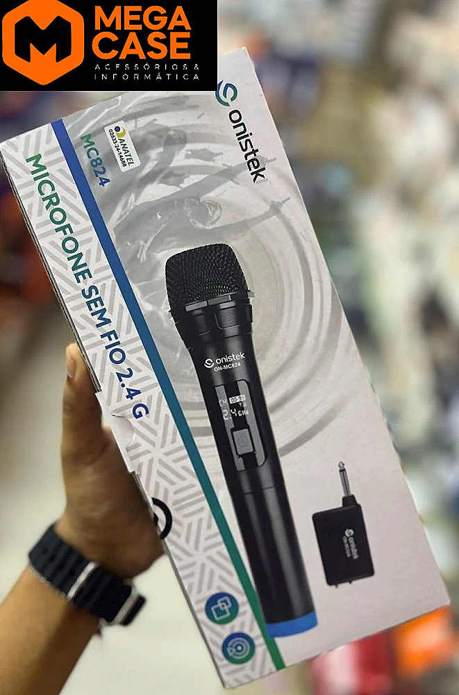 Microfone Sem Fio Onistek MC824