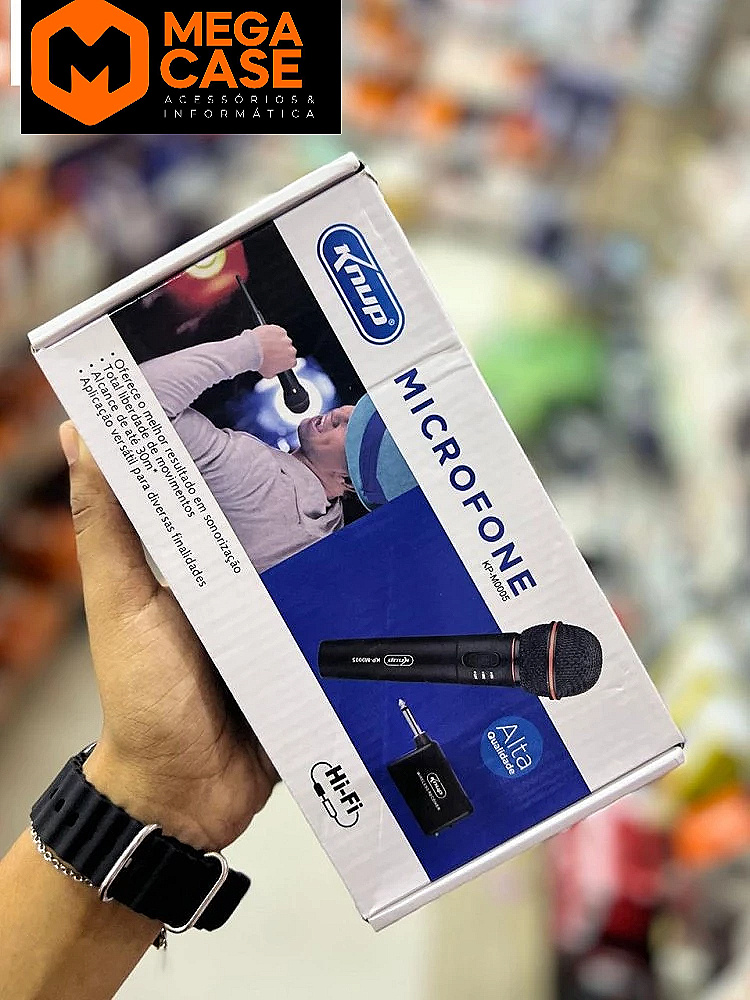 Microfone Sem Fio Knup KP-M0005