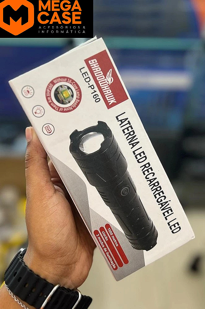 Lanterna LED recarregável Shadowhawk LED-P160
