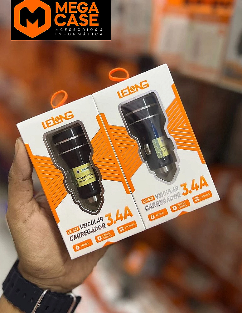 Carregador veicular Lelong 3.4A LE-527