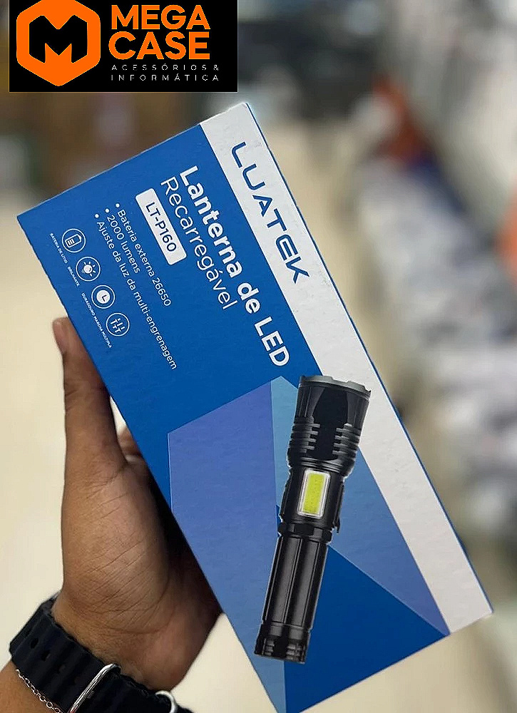 Lanterna de LED Recarregável Luatek LT-P160