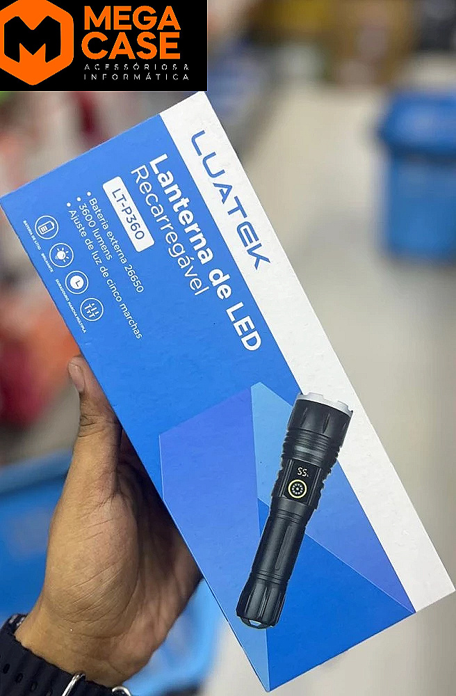 Lanterna de LED Recarregável LT-P360 Luatek