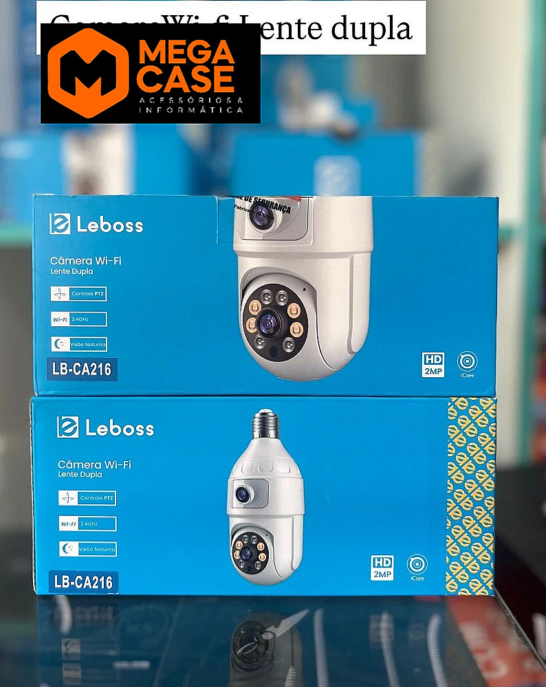 Câmera Wi-Fi Lente Dupla Leboss LB-CA216