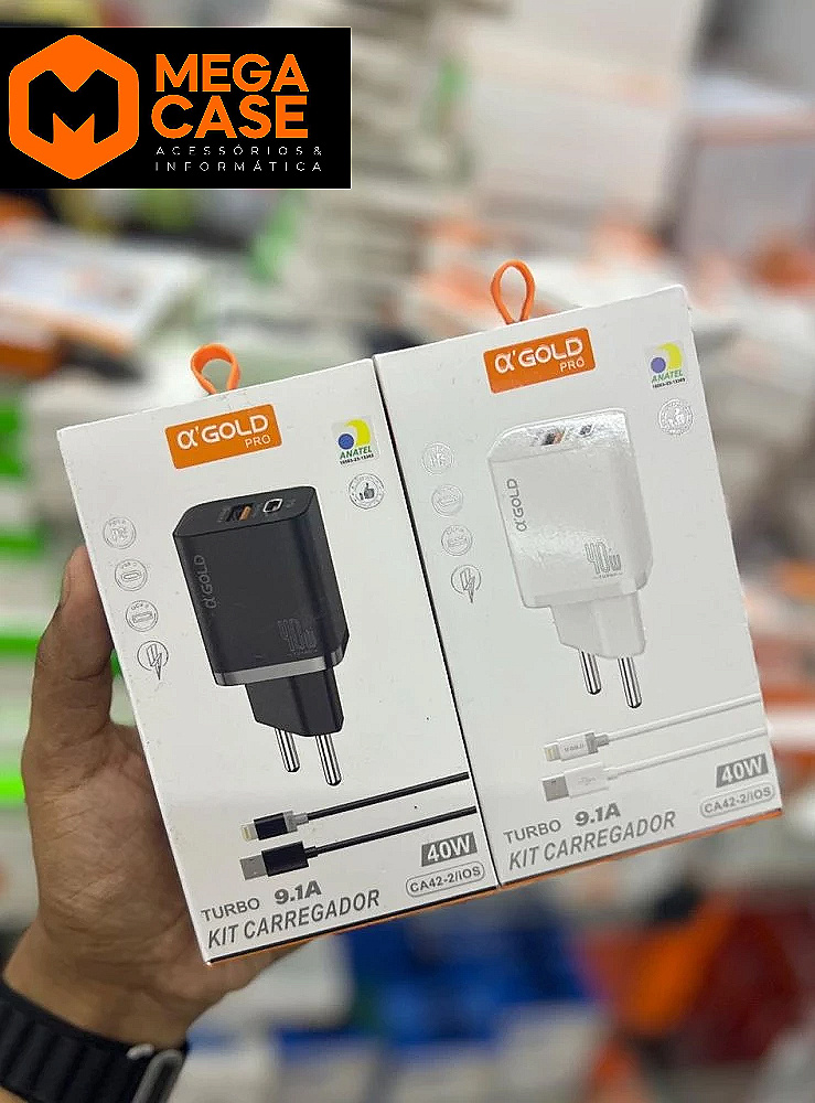 Carregador iPhone Turbo α’GOLD 9.1A 40W CA42-2/iOS