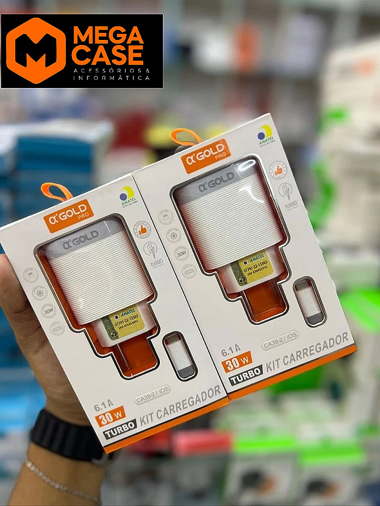 Carregador iPhone α’GOLD Turbo 30W 6.1A - CA39-2