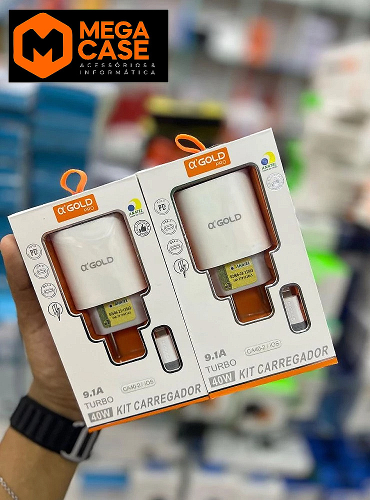 Carregador Iphone Turbo Agold PRO 9.1A 40W - CA40-2/ios
