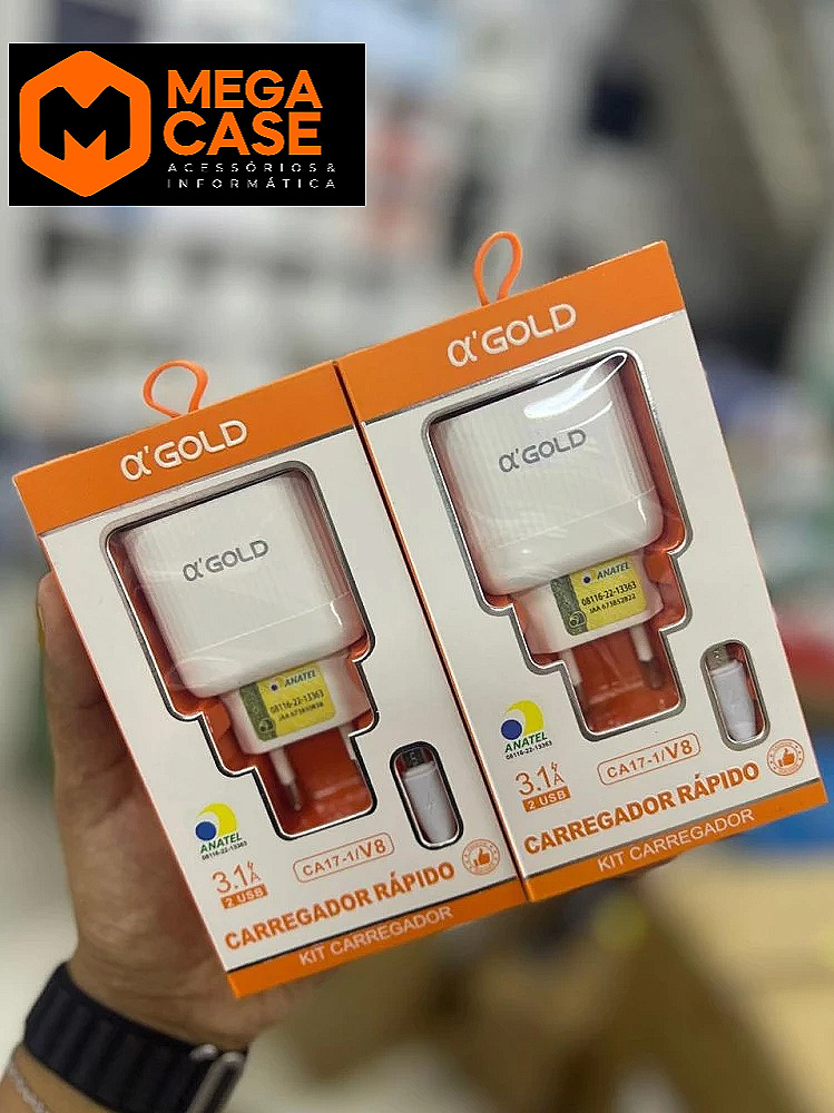 Carregador V8 Rápido Agold 3.1A - CA17-1