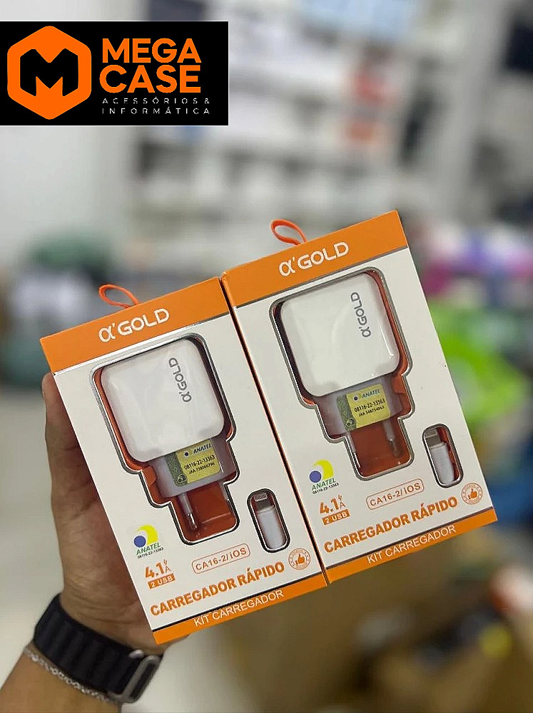 Carregador Iphone Rápido Agold 4.1A 2USB - CA16-2