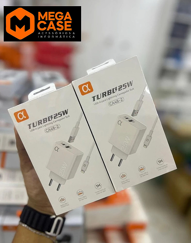 Carregador iphone Turbo Agold 25W - CA48-2