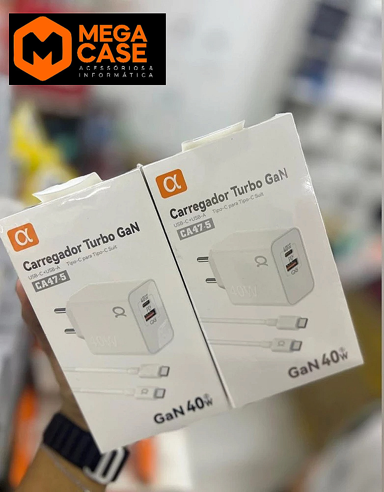 Carregador Tipo-C Turbo GaN Agold 40W - CA47-5