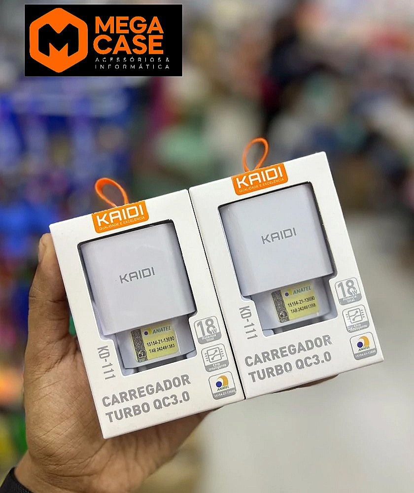 Fonte de Carregador Kaidi Turbo QC3.0 KD-111