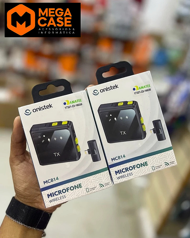 Microfone Wireless MC814 Lightning Onistek