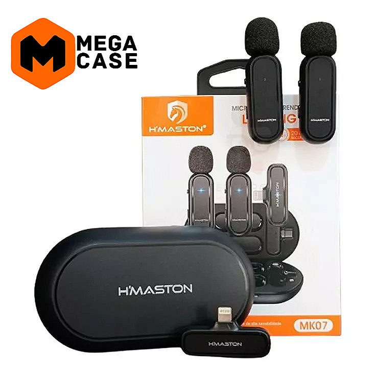 Microfone Sem Fio MK07 Lightning 2 em 1 H'maston