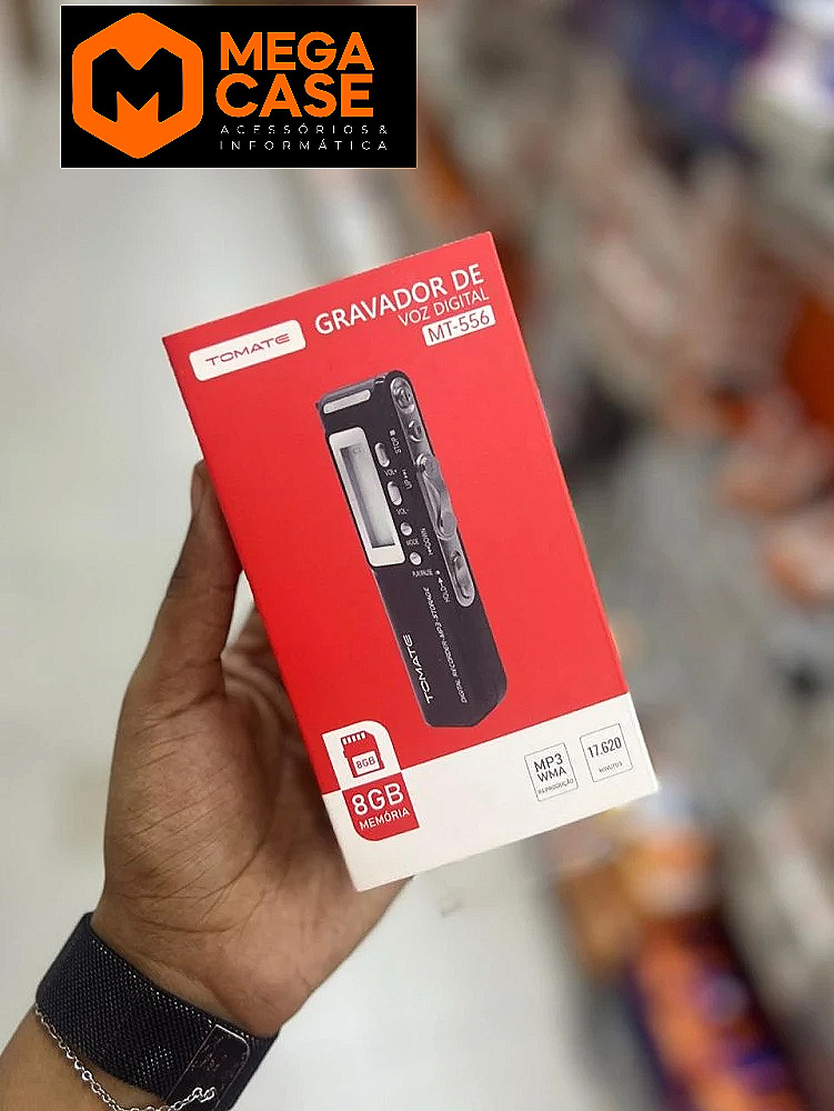 Gravador de Voz Digital Tomate MT-556 8GB