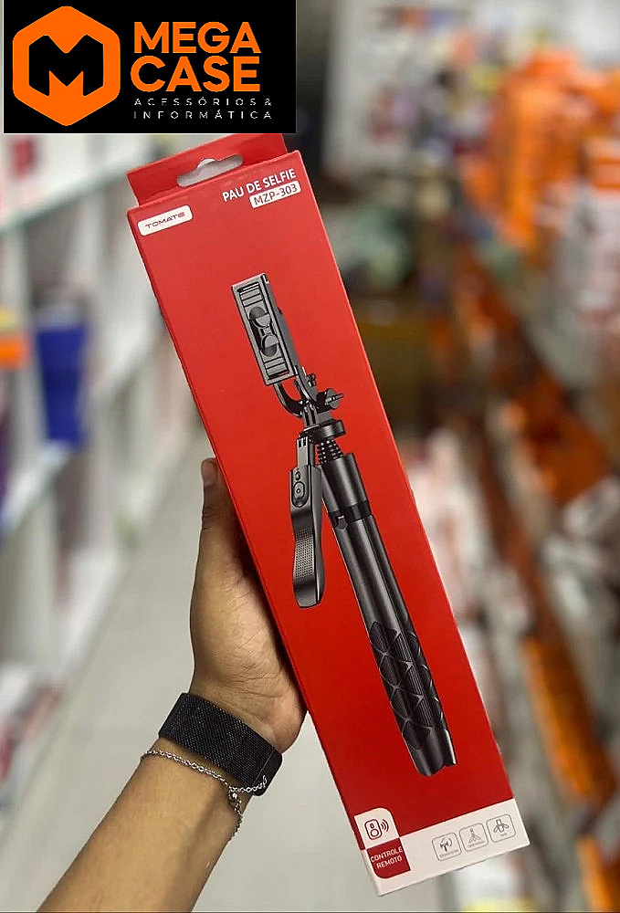 Pau de Selfie Tomate MZP-303 com Controle Remoto