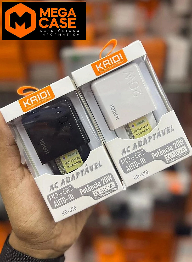 Carregador Turbo PD 20W Kridi KD-670