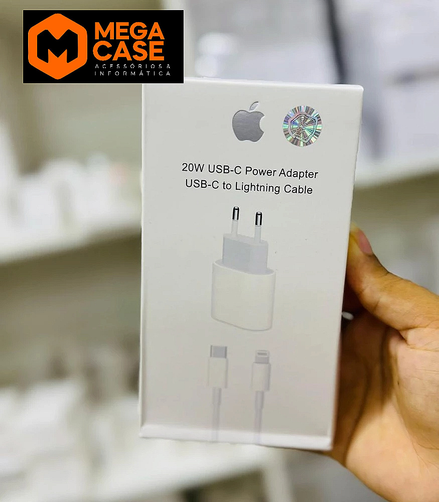Carregador iPhone Apple 20W USB-C to Lightning - APPLE-20W-USBCL