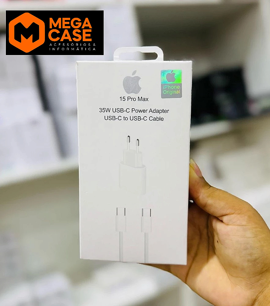 Carregador Tipo-C Apple 35W USB-C to USB-C - APPLE-35W-USBCC