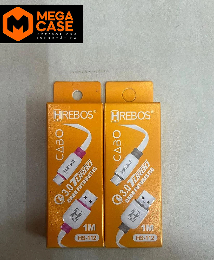 Cabo TIPO-C Reforçado HS-112 Turbo Futurístico 3.0 - 1M