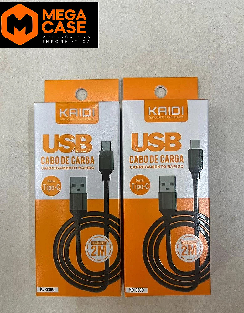 Cabo Tipo-C Reforçado KAIDI KD-336C 2M