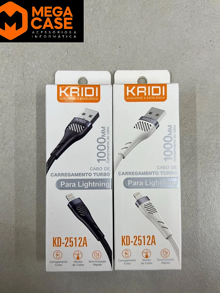 Cabo iPhone KD-2512A Turbo Reforçado 1m - Kaidi