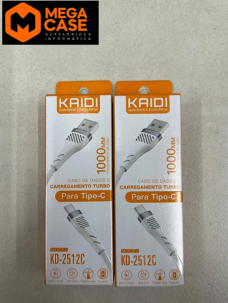 Cabo Tipo-C KD-2512C Turbo Reforçado 1m - Kaidi