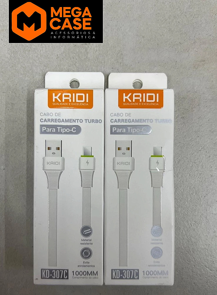 Cabo Tipo-C KD-307C Turbo Reforçado 1m - Kaidi