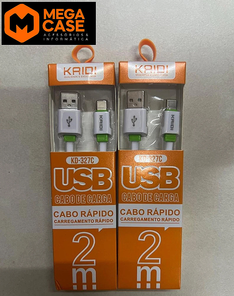 Cabo Tipo-C Kaidi Rápido 2m - KD-327C