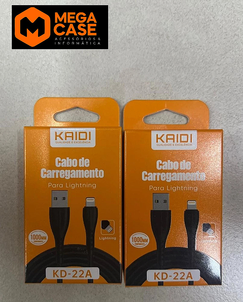 Cabo iPhone 1M Kaidi Carregamento - KD-22A