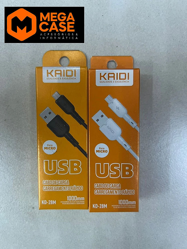 Cabo V8 Kaidi KD-28M Reforçado 1m