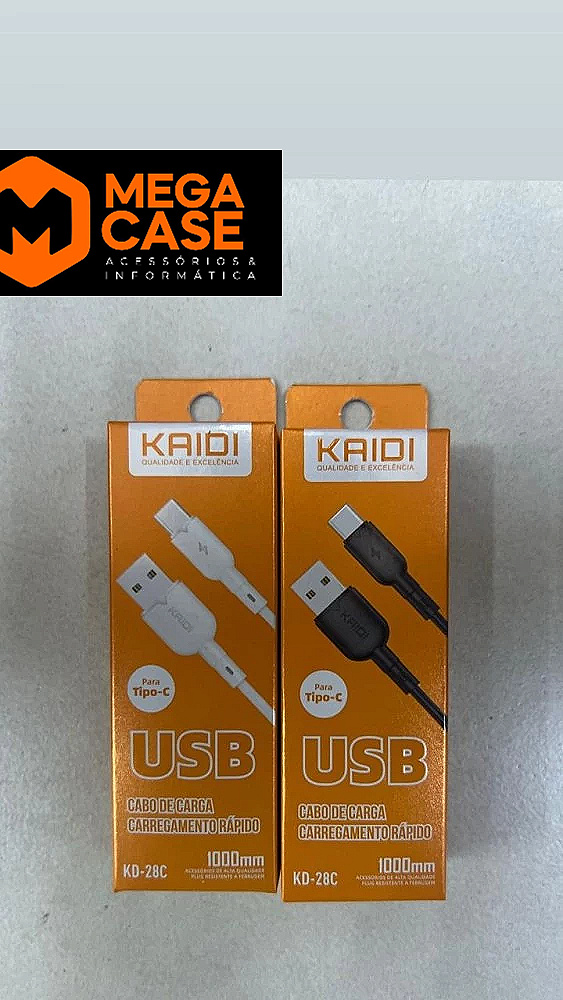 Cabo Tipo-C 1M Kaidi Rápido - KD-28C