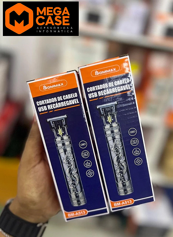 Cortador de Cabelo USB Recarregável Bommax - BM-A513