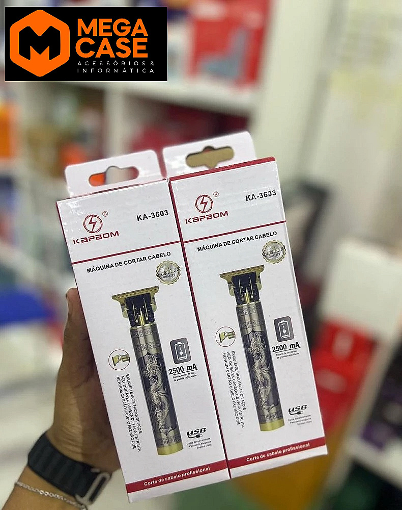 Máquina de Cortar Cabelo Kapbom 2500mA - KA-3603