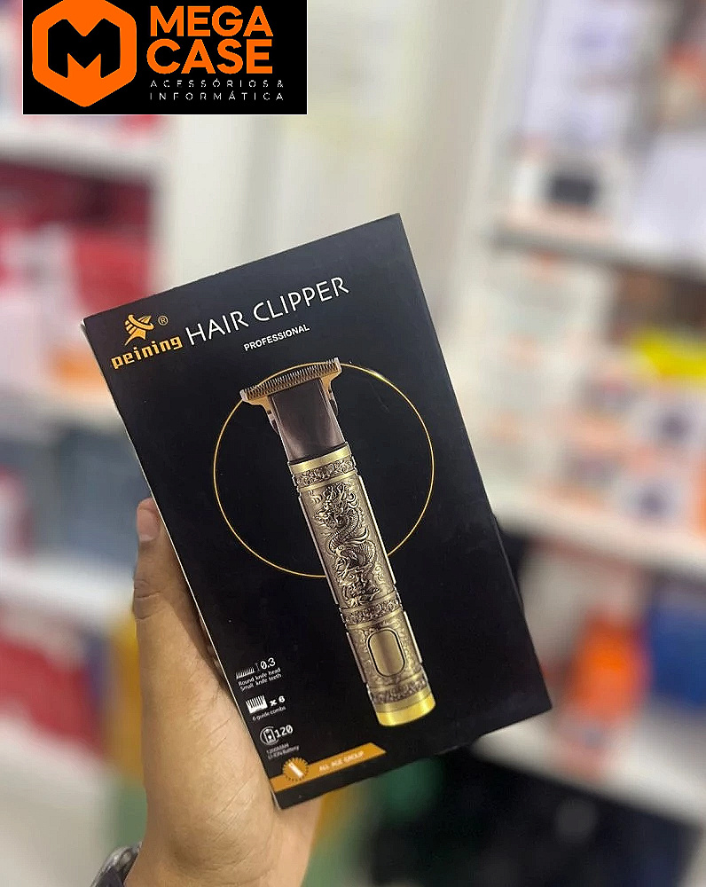 Máquina de Acabamento Profissional Peining Hair Clipper - Dragon Gold