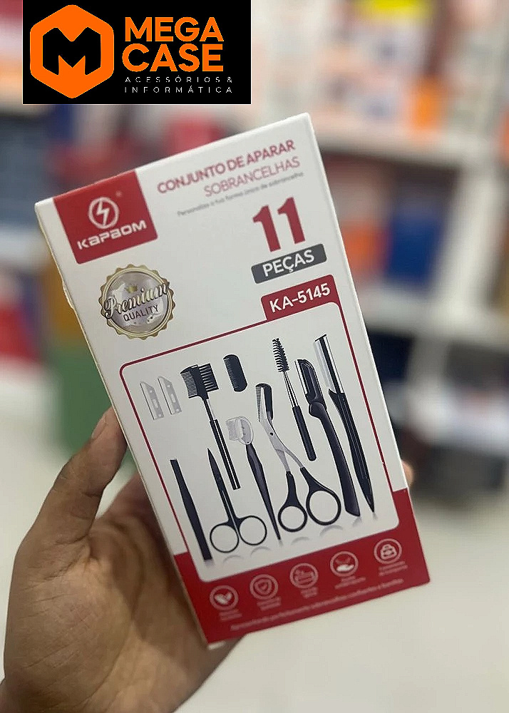 Kit de Aparar Sobrancelhas Kapbom 11 Peças - KA-5145
