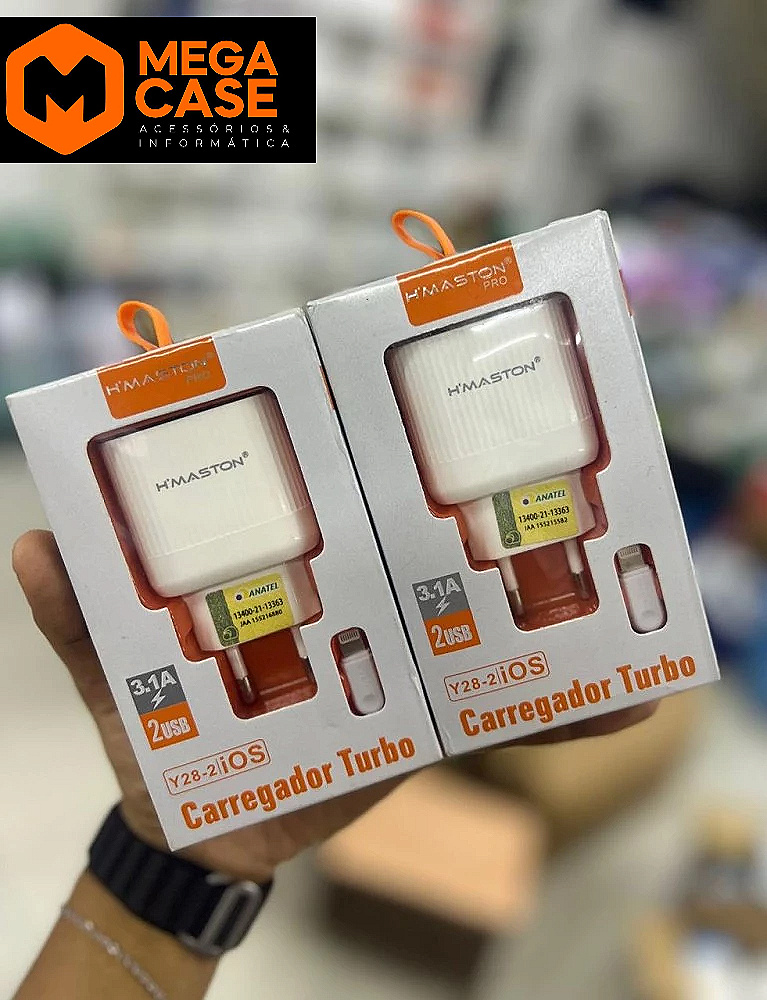 Carregador iPhone Turbo H’maston PRO 3.1A - Y28-2i
