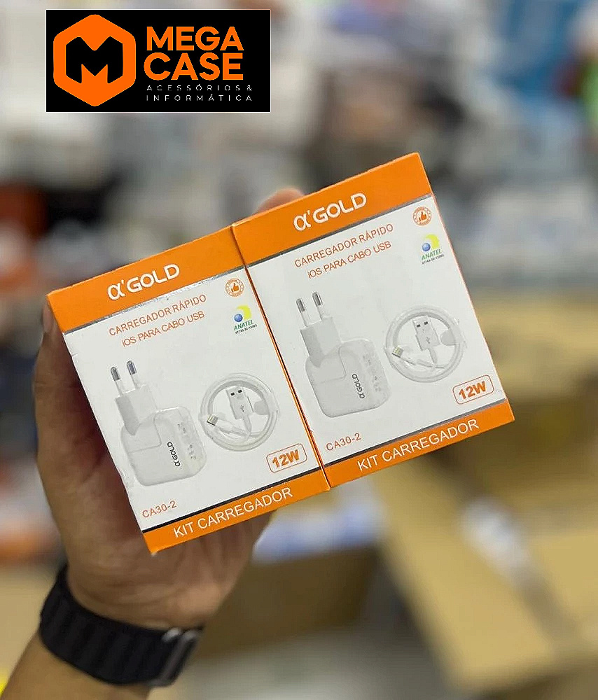 Carregador iPhone Rápido Agold 12W - CA30-2