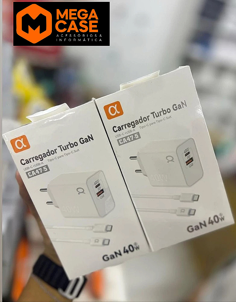 Carregador Tipo-C Turbo GaN Agold 40W - CA47-5