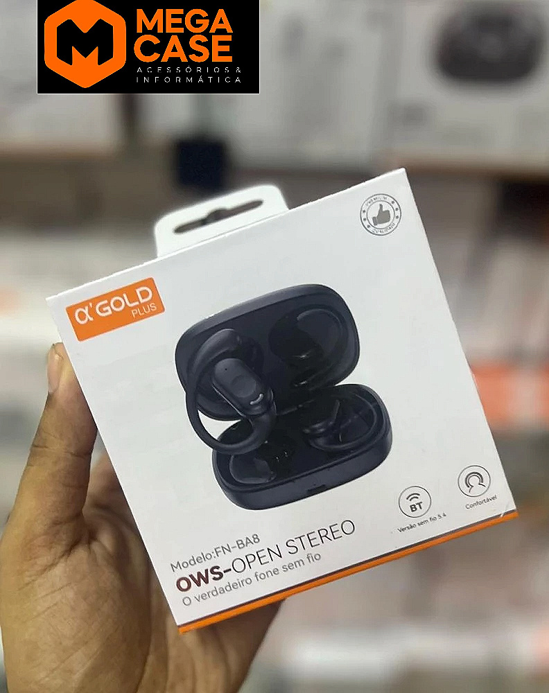 Fone Bluetooth Agold FN-BA8 - OWS Open Stereo