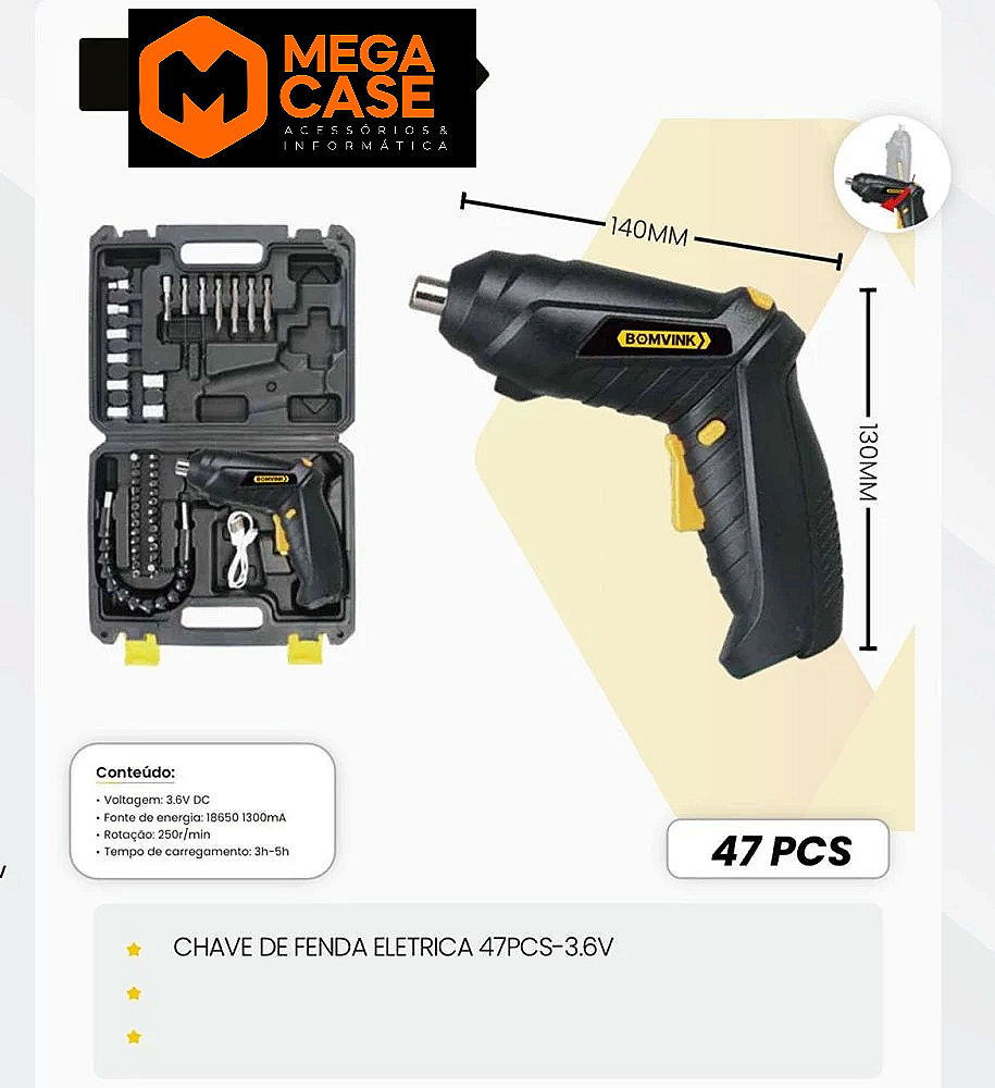 Chave de Fenda Elétrica BOM-9912