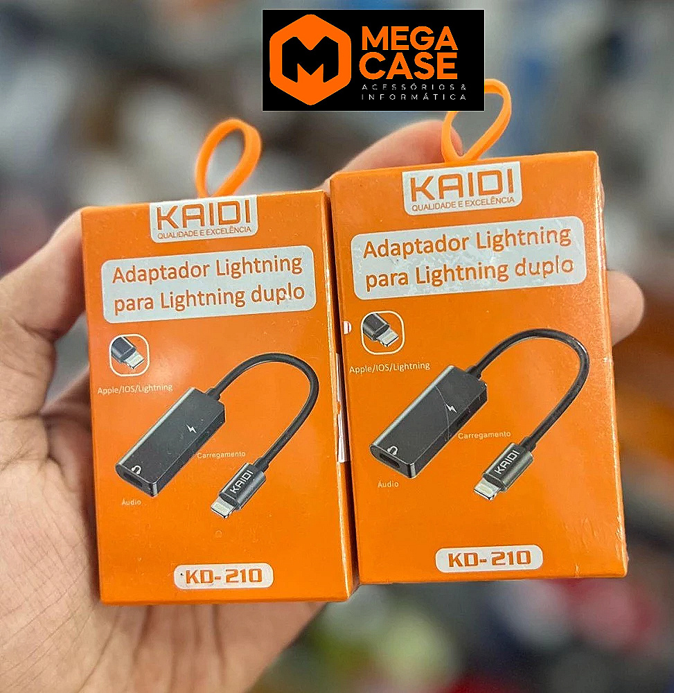 Adaptador Lightning KD-210 - Lightning Duplo para iPhone