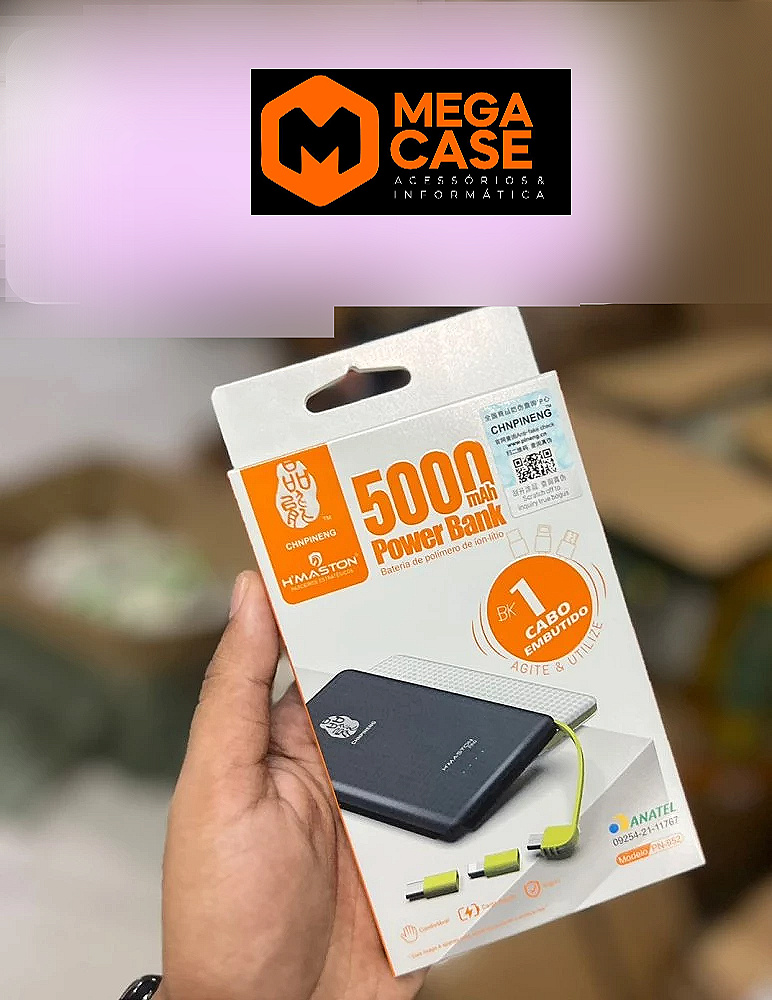 Carregador portátil Power bang 5000Mah Peining pn-952