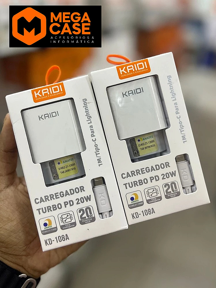 Carregador iphone Kaidi Turbo PD 20W (KD-108A)