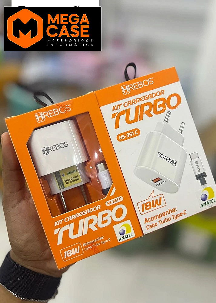 Carregador Completo Tipo-C Turbo 18W - HS-351C